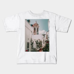 Southern Italy Flowers Town Travel Kids T-Shirt